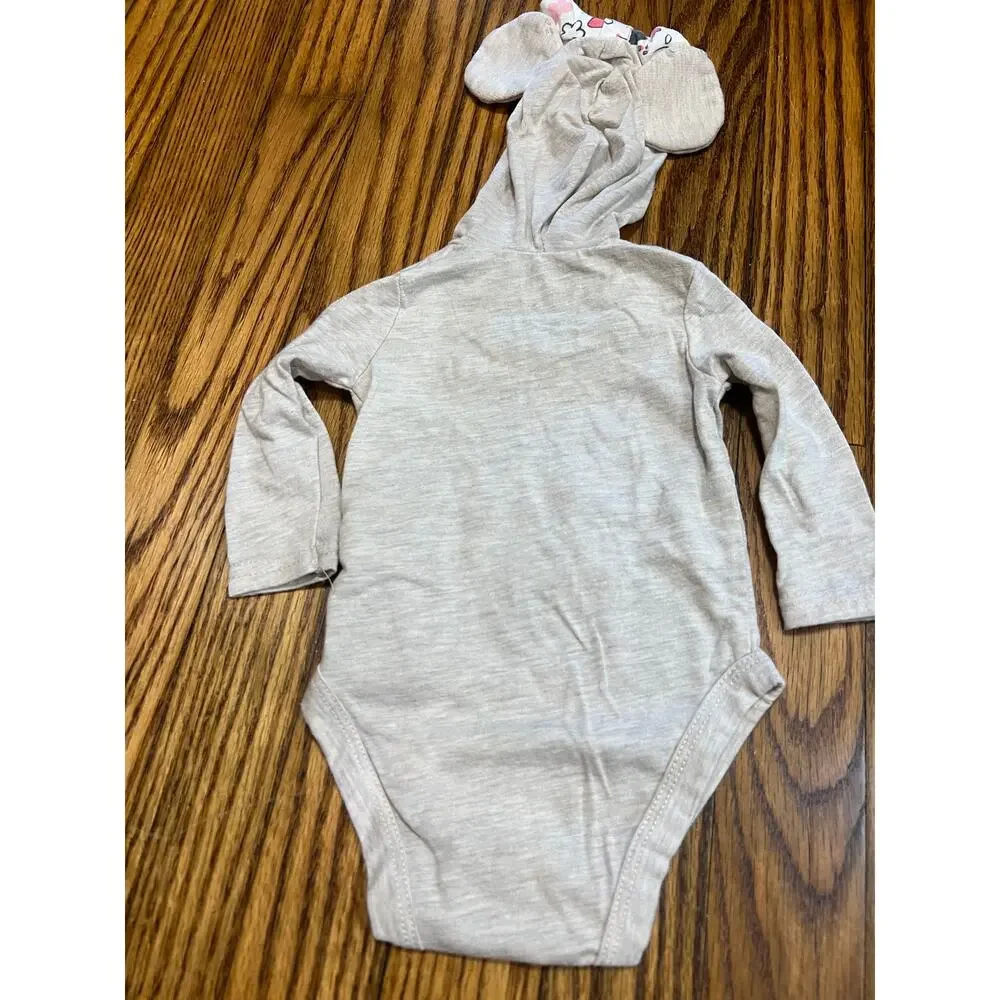 Disney Baby Minnie Mouse Long Sleeve Hooded Bodysuit sze 0-3 mo